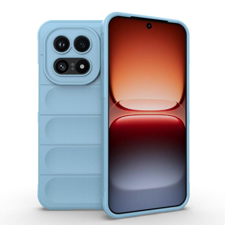 

For vivo iQOO 15 5G Magic Shield TPU + Flannel Phone Case(Light Blue)