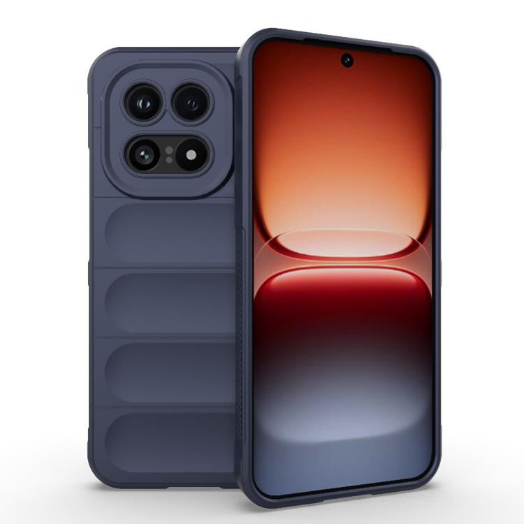 

For vivo iQOO 15 5G Magic Shield TPU + Flannel Phone Case(Dark Blue)