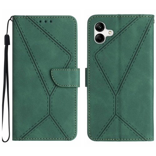 

For Samsung Galaxy A04e / M04 4G Stitching Embossed Leather Phone Case(Green)