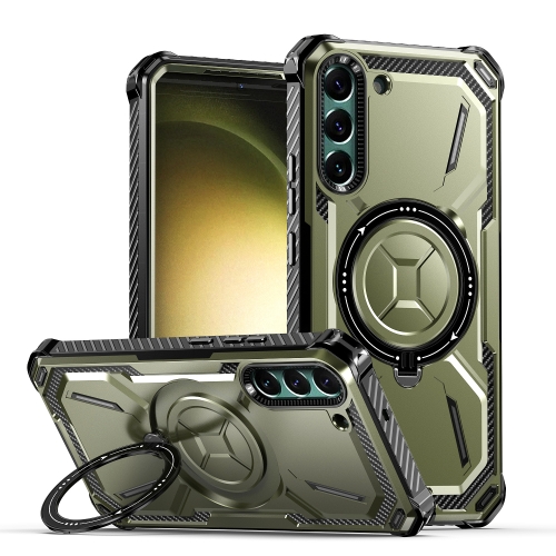 

For Samsung Galaxy S22+ 5G Armor Series Holder Phone Case(Army Green)