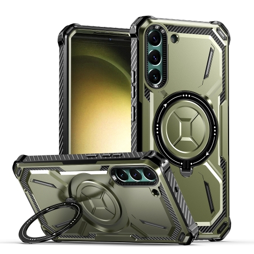 

For Samsung Galaxy S21+ 5G Armor Series Holder Phone Case(Army Green)