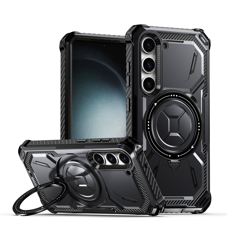 

For Samsung Galaxy S24 5G Armor Series Holder Phone Case(Black)