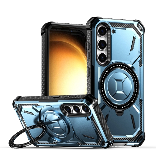 

For Samsung Galaxy S24 5G Armor Series Holder Phone Case(Blue)