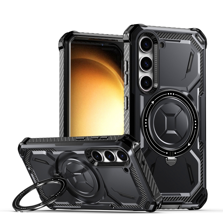 

For Samsung Galaxy S24+ 5G Armor Series Holder Phone Case(Black)