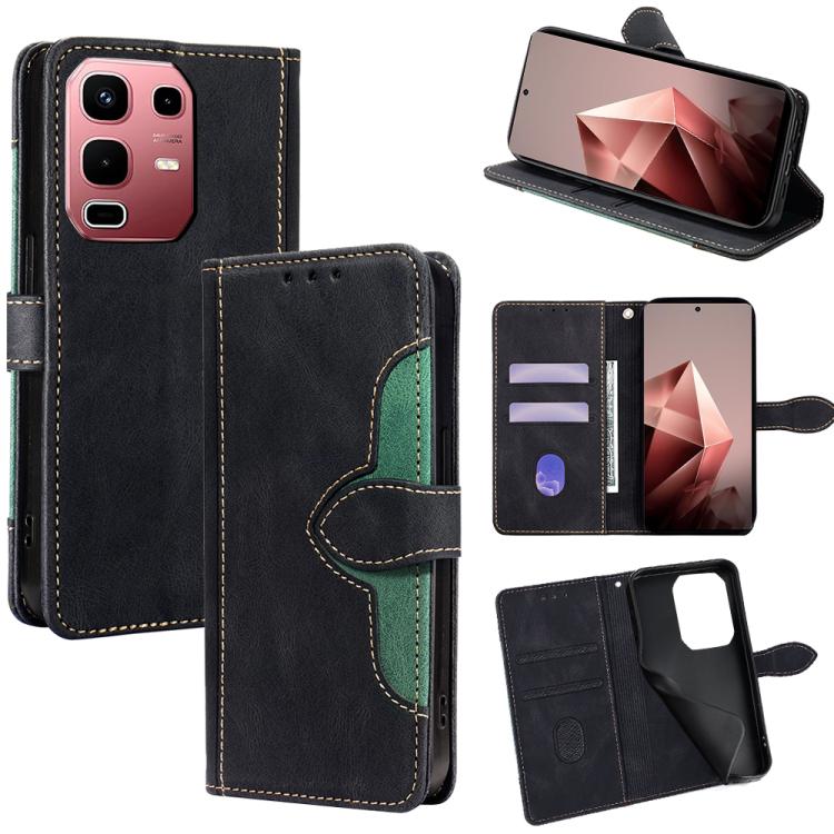 

For Infinix Note 50s 5G Skin Feel Magnetic Buckle Leather Phone Case(Black)