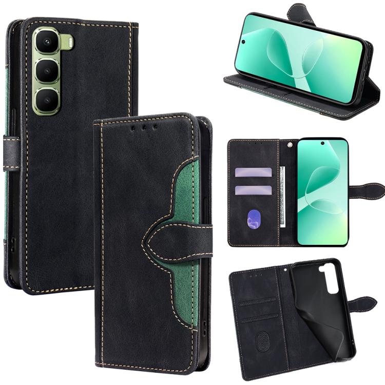 

For Infinix Hot 60 5G Skin Feel Magnetic Buckle Leather Phone Case(Black)