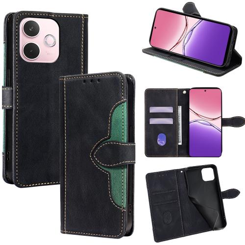 

For OPPO A5 Pro 5G Global Skin Feel Magnetic Buckle Leather Phone Case(Black)