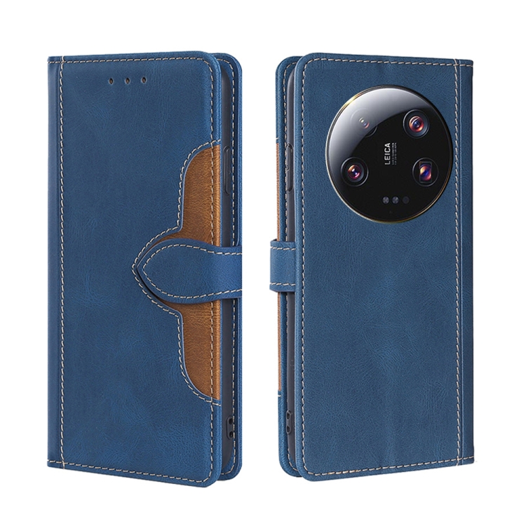 

For Xiaomi 13 Ultra 5G Skin Feel Magnetic Buckle Leather Phone Case(Blue)