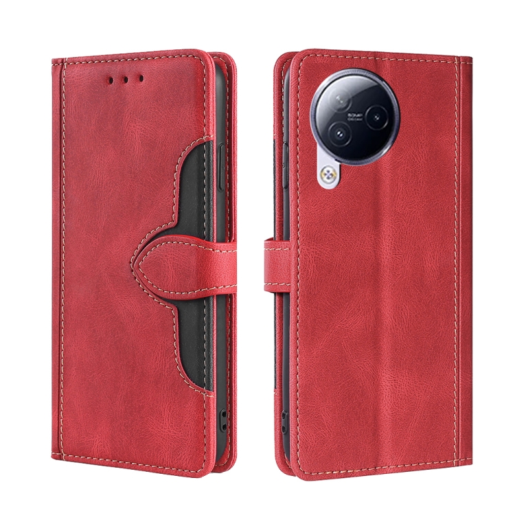 

For Xiaomi Civi 3 5G Skin Feel Magnetic Buckle Leather Phone Case(Red)