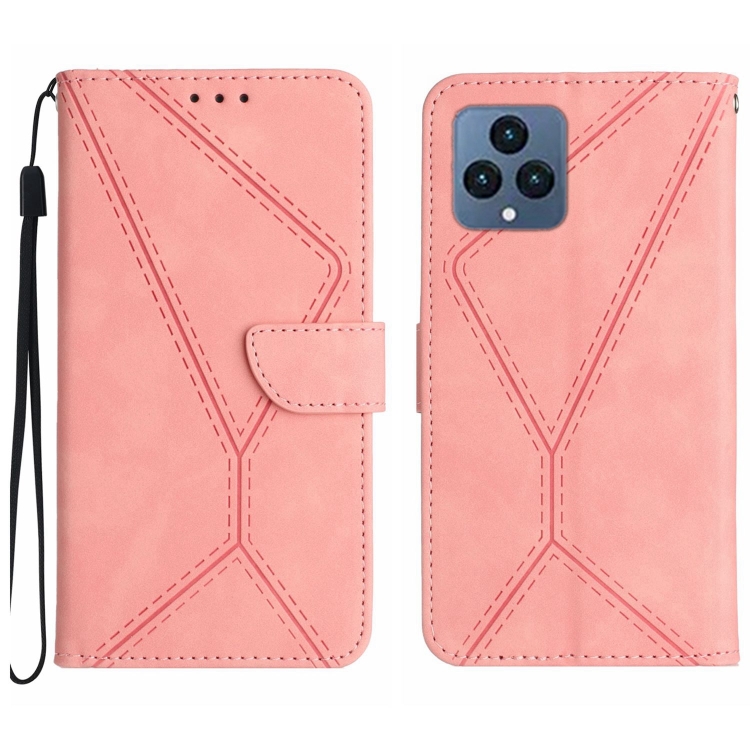 

For T-Mobile T Phone 5G Stitching Embossed Leather Phone Case(Pink)