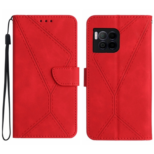 

For T-Mobile REVVL 7 Pro 5G Stitching Embossed Leather Phone Case(Red)