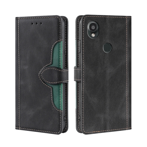 

For Kyocera Digno SX3-KYG02 Skin Feel Magnetic Buckle Leather Phone Case(Black)