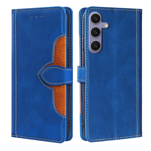 

For Samsung Galaxy S23 FE 5G Skin Feel Magnetic Buckle Leather Phone Case(Blue)