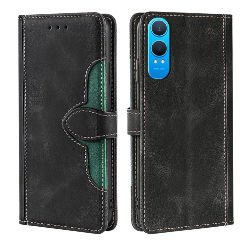 

For OnePlus Ace 3 Pro 5G Skin Feel Magnetic Buckle Leather Phone Case(Black)