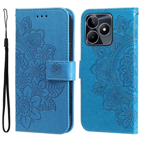 Para Realme C53 India Colorful Series Acrylic + TPU Funda para teléfono  (azul transparente)