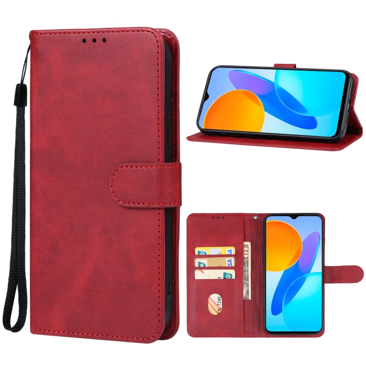 

For Honor X6s Leather Phone Case(Red)