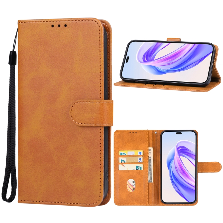 

For Honor X50i+ Leather Phone Case(Brown)