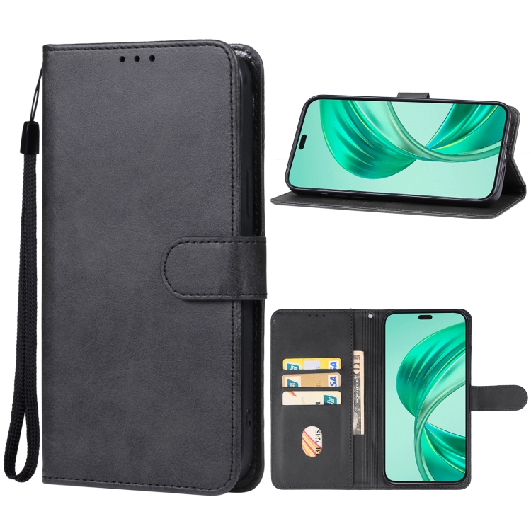 

Honor X8b Leather Phone Case(Black)