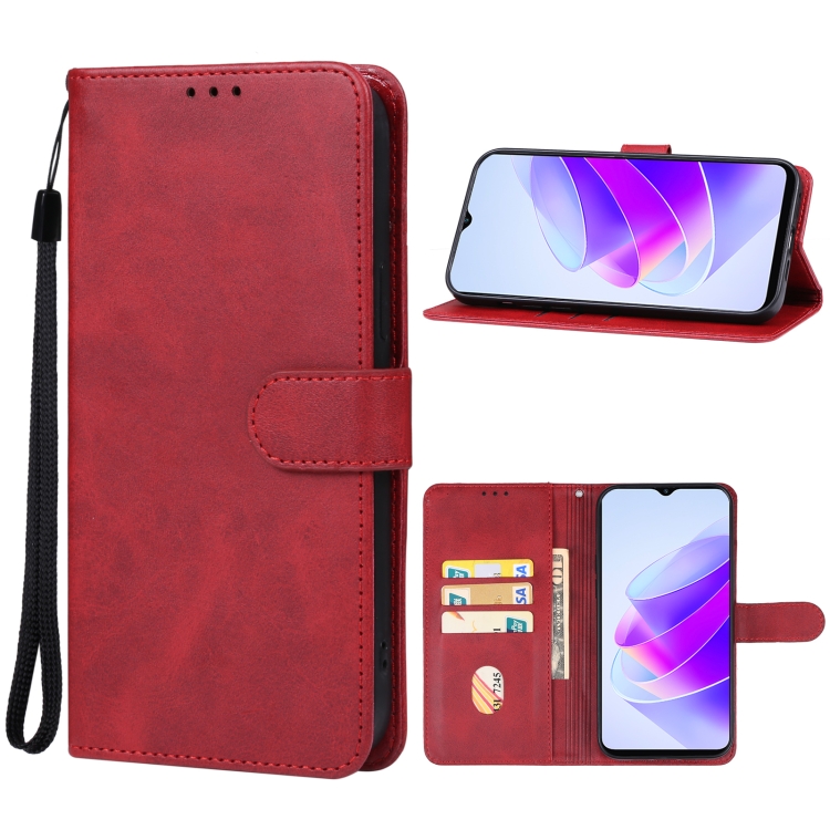

For Honor X6 5G Leather Phone Case(Red)