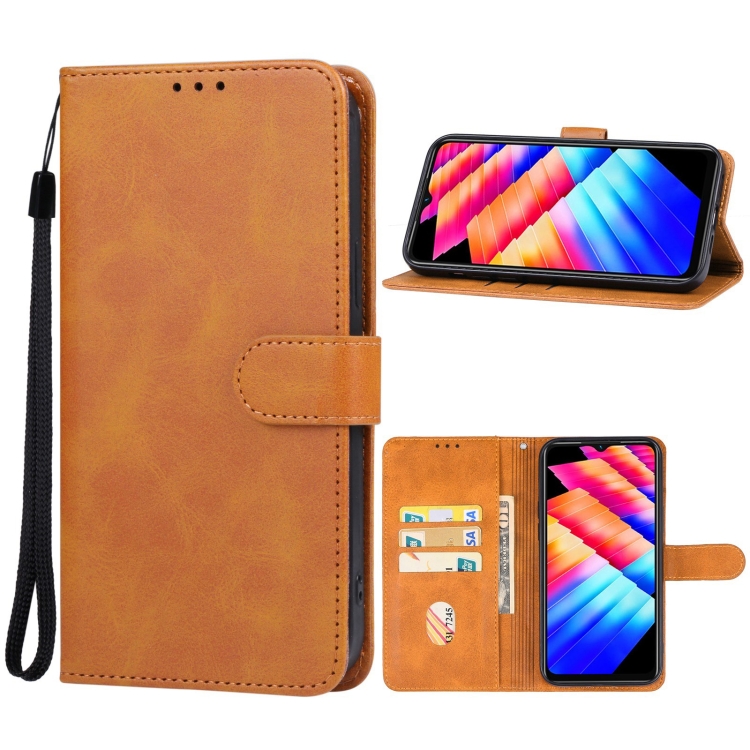 

For Infinix Note 30i Leather Phone Case(Brown)