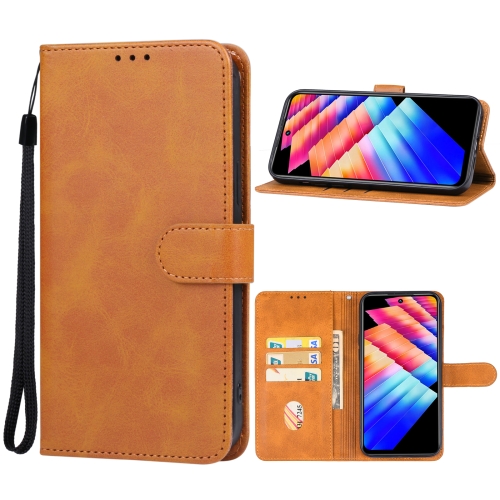 

For Infinix Hot 30 Play NFC Leather Phone Case(Brown)