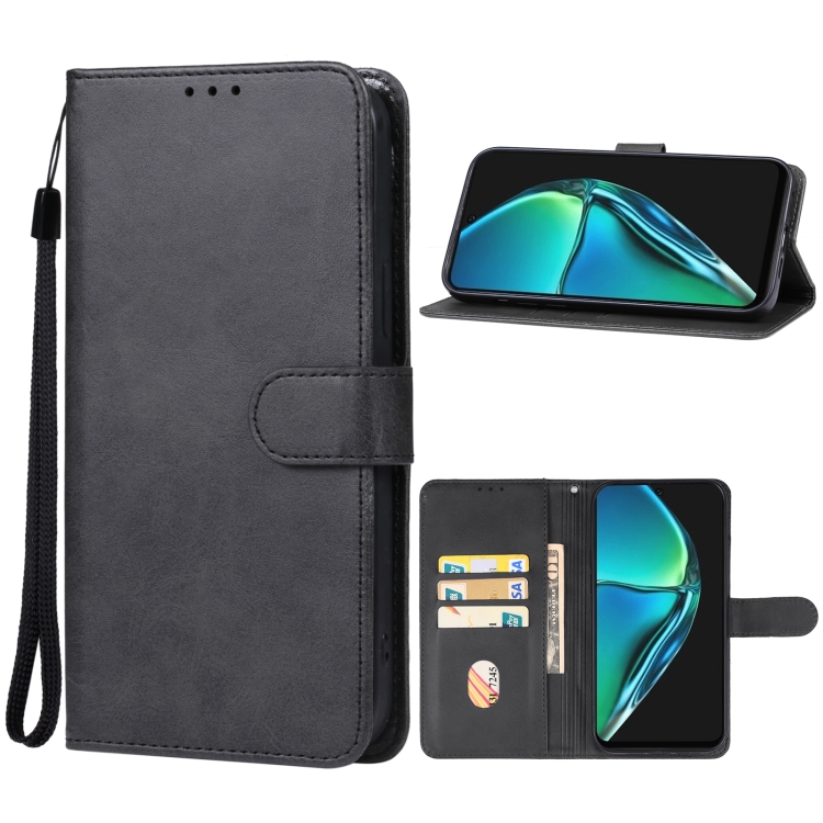 

For Infinix Hot 40i Leather Phone Case(Black)
