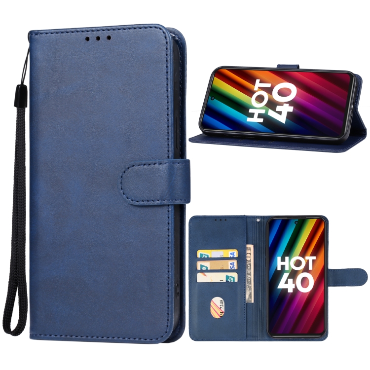 

For Infinix Hot 40 Leather Phone Case(Blue)