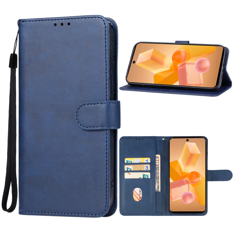 

For Infinix Hot 40 Pro Leather Phone Case(Blue)