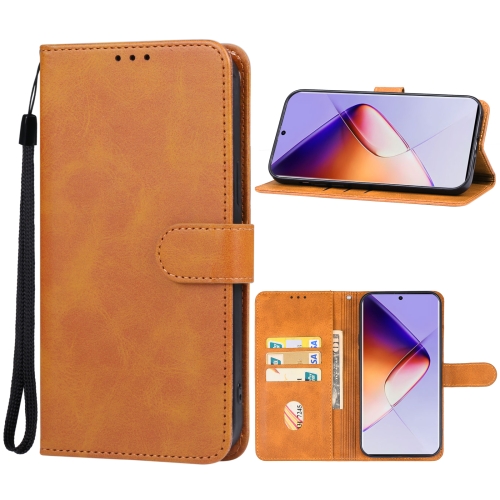 

For Infinix Note 40 Pro 4G Leather Phone Case(Brown)