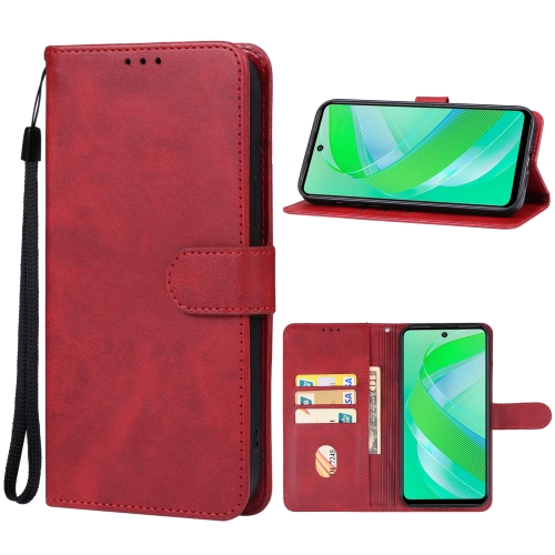 For Infinix Smart 8 Pro Leather Phone Case(Red)