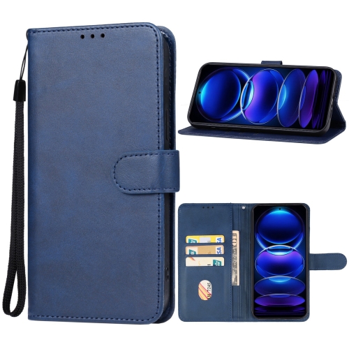 

For Xiaomi Redmi Note 12R Pro Leather Phone Case(Blue)