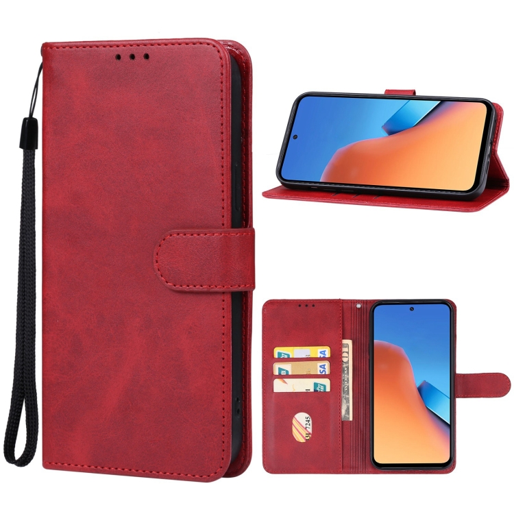 

For Xiaomi Redmi 12 Leather Phone Case(Red)
