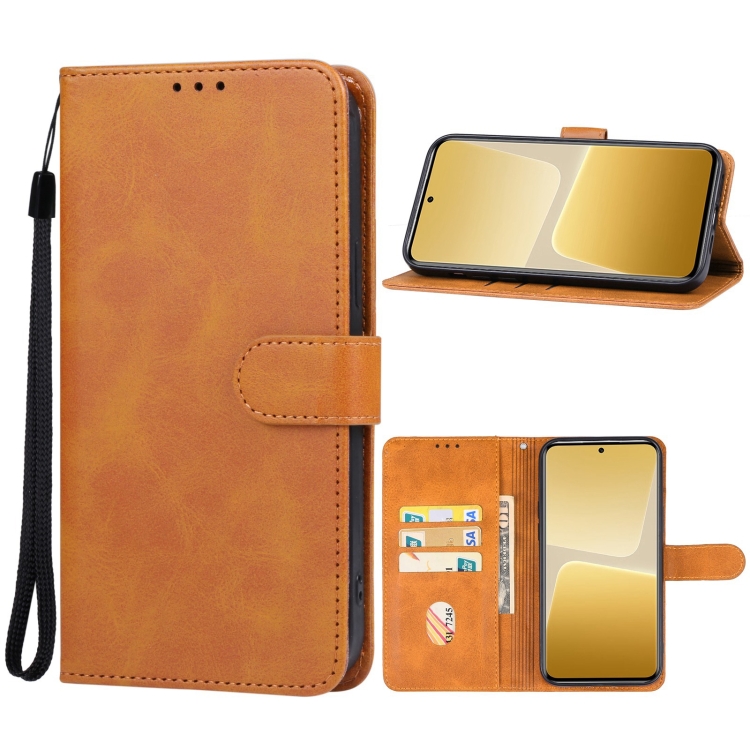 

For Xiaomi 13T Leather Phone Case(Brown)