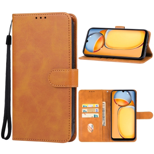 

For Xiaomi Redmi 13C/Poco C65 Leather Phone Case(Brown)