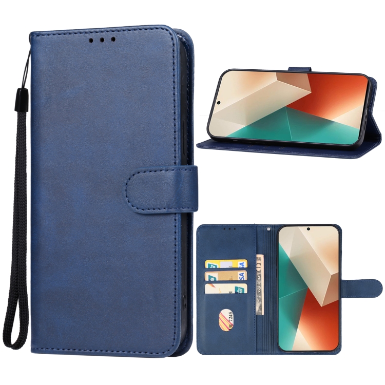 

For Xiaomi Redmi Note 13 5G Leather Phone Case(Blue)