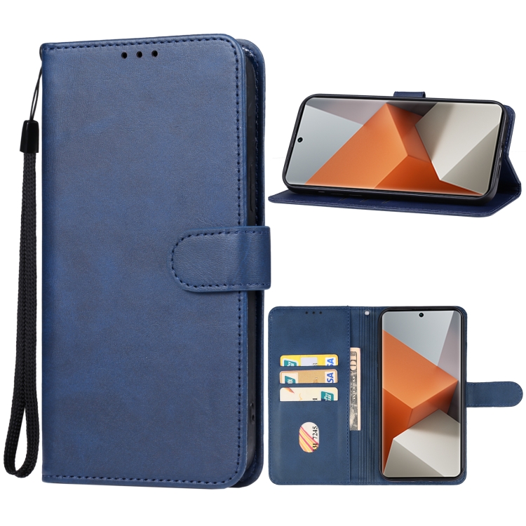 

For Xiaomi Redmi Note 13 Pro+ Leather Phone Case(Blue)