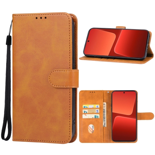 

For Xiaomi 14 Leather Phone Case(Brown)