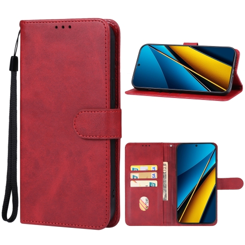 

For Xiaomi Poco X6 Neo Leather Phone Case(Red)