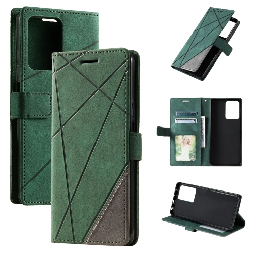 

For Redmi K60 / K60 Pro Skin Feel Splicing Leather Phone Case(Green)