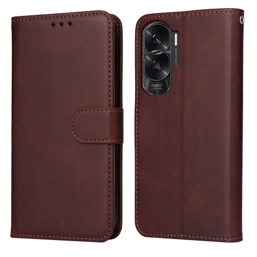 

For Honor X50i 5G Classic Calf Texture Flip Leather Phone Case(Brown)