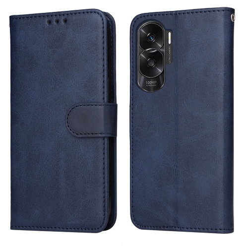 

For Honor X50i 5G Classic Calf Texture Flip Leather Phone Case(Blue)
