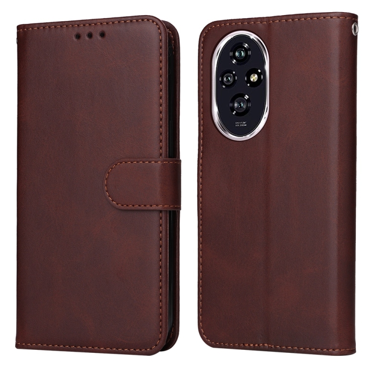 

For Honor 200 Classic Calf Texture Flip Leather Phone Case(Brown)