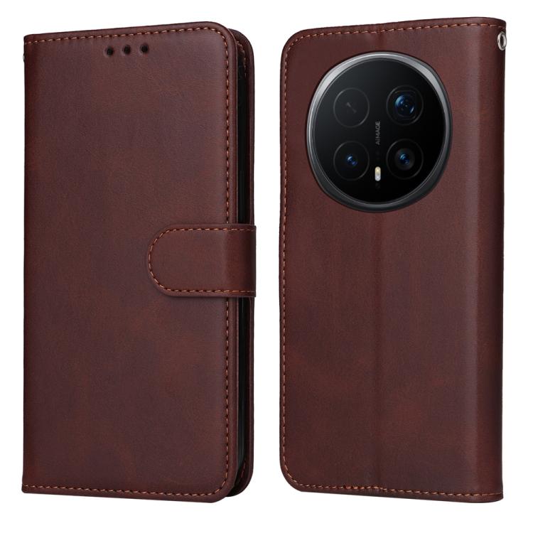 

For Honor Magic8 Pro Classic Calf Texture Flip Leather Phone Case(Brown)