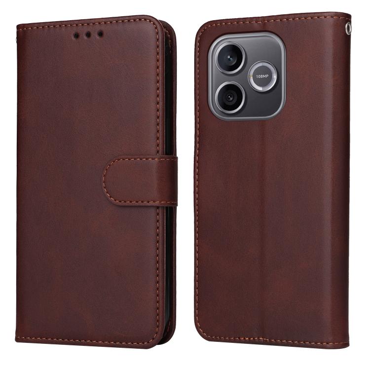 

For Honor 600 Lite Global Classic Calf Texture Flip Leather Phone Case(Brown)