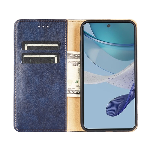 

For Xiaomi Redmi Note 12 Turbo Gloss Oil Solid Color Magnetic Leather Phone Case(Blue)