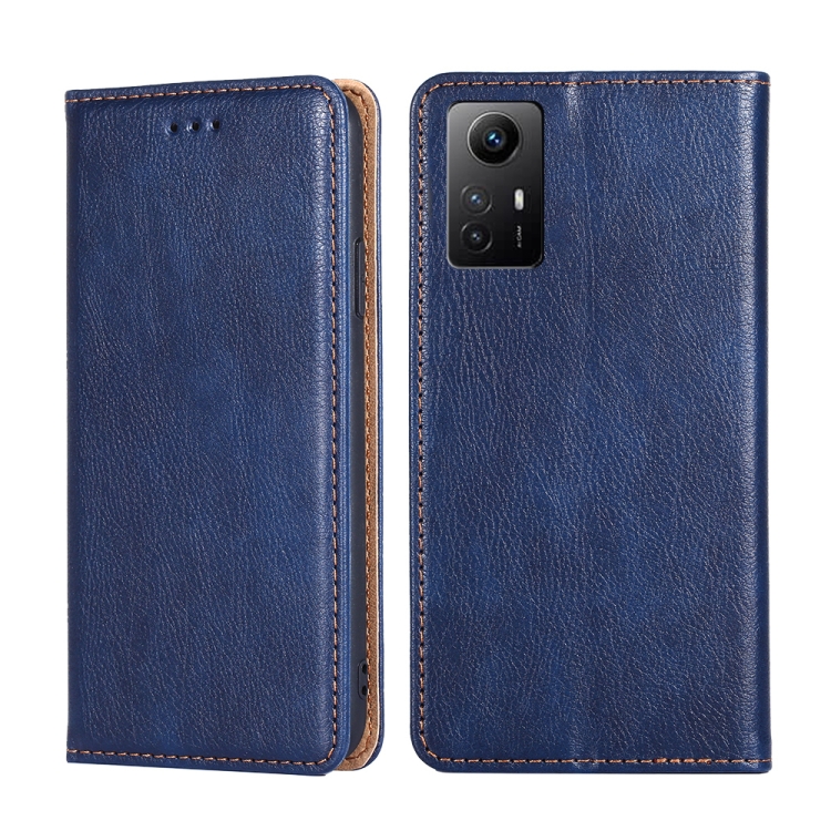 

For Xiaomi Redmi Note 12S 4G Gloss Oil Solid Color Magnetic Leather Phone Case(Blue)