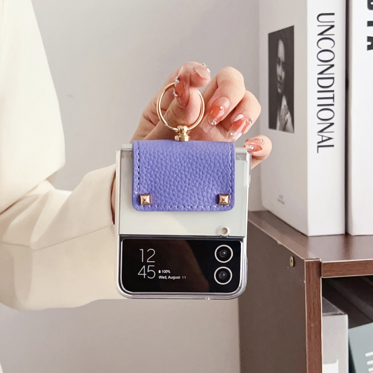 

For Samsung Galaxy Z Flip4 5G Colour Belt Series PC Protective Phone Case(Purple)