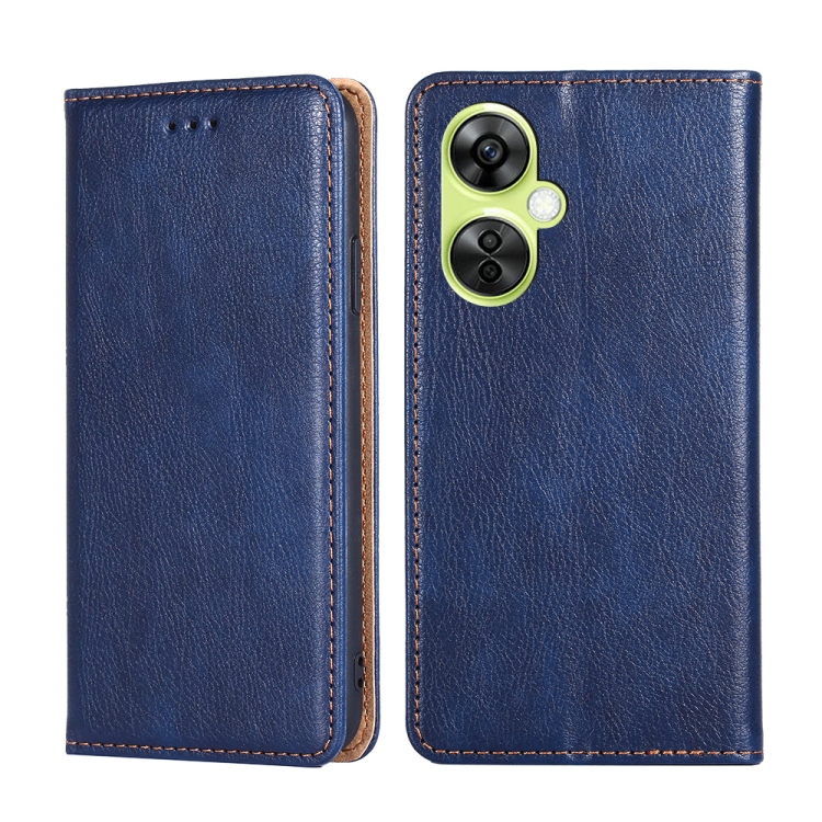 

For OnePlus Nord CE 3 Lite 5G Gloss Oil Solid Color Magnetic Leather Phone Case(Blue)