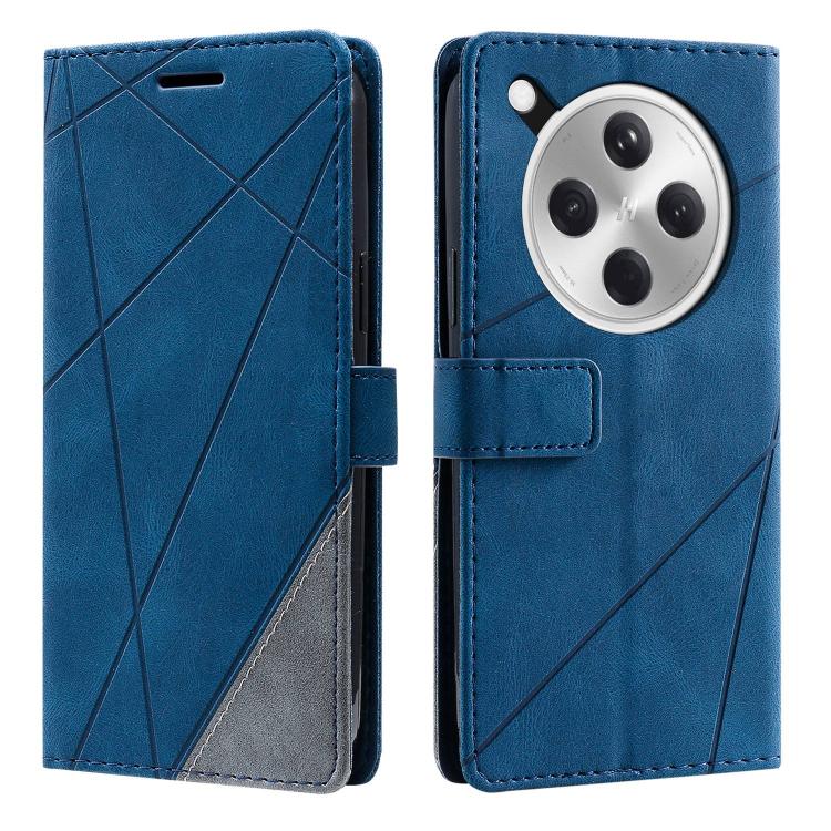 

For OPPO Find X8 Pro 5G Skin Feel Splicing Leather Phone Case(Blue)