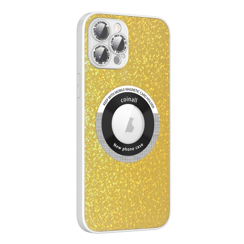 

For iPhone 13 Colorful Glitter Magnetic Magsafe TPU + PC Phone Case(Bright Yellow)